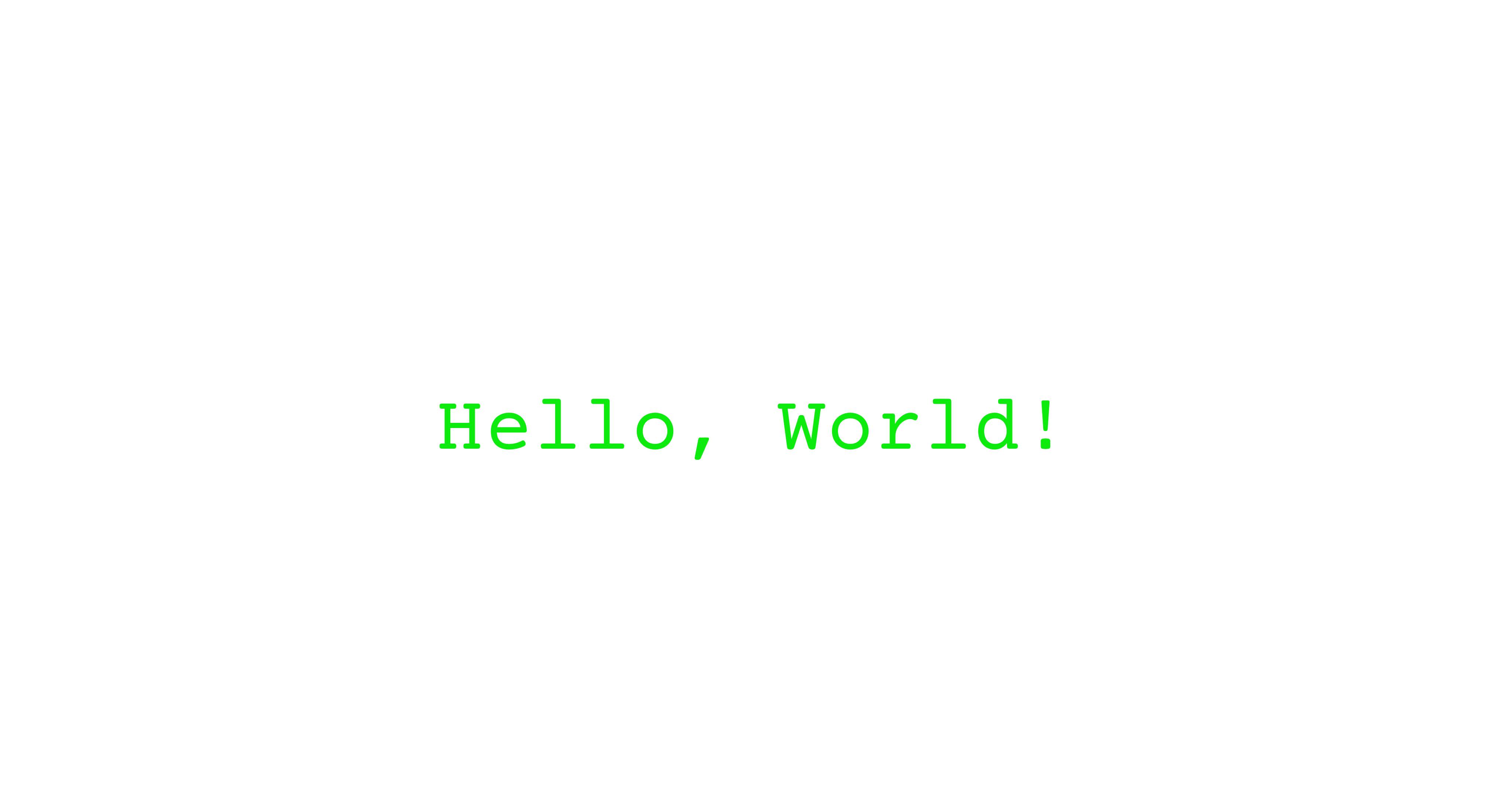 Hello World!